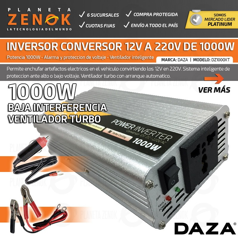 Fonoluz S.A. - CONVERTIDOR DE 12 VOLT (BATERÍA) A 220 V