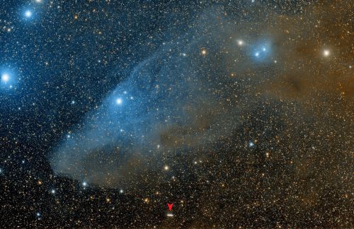 Ceres y la nebulosa del caballo azul