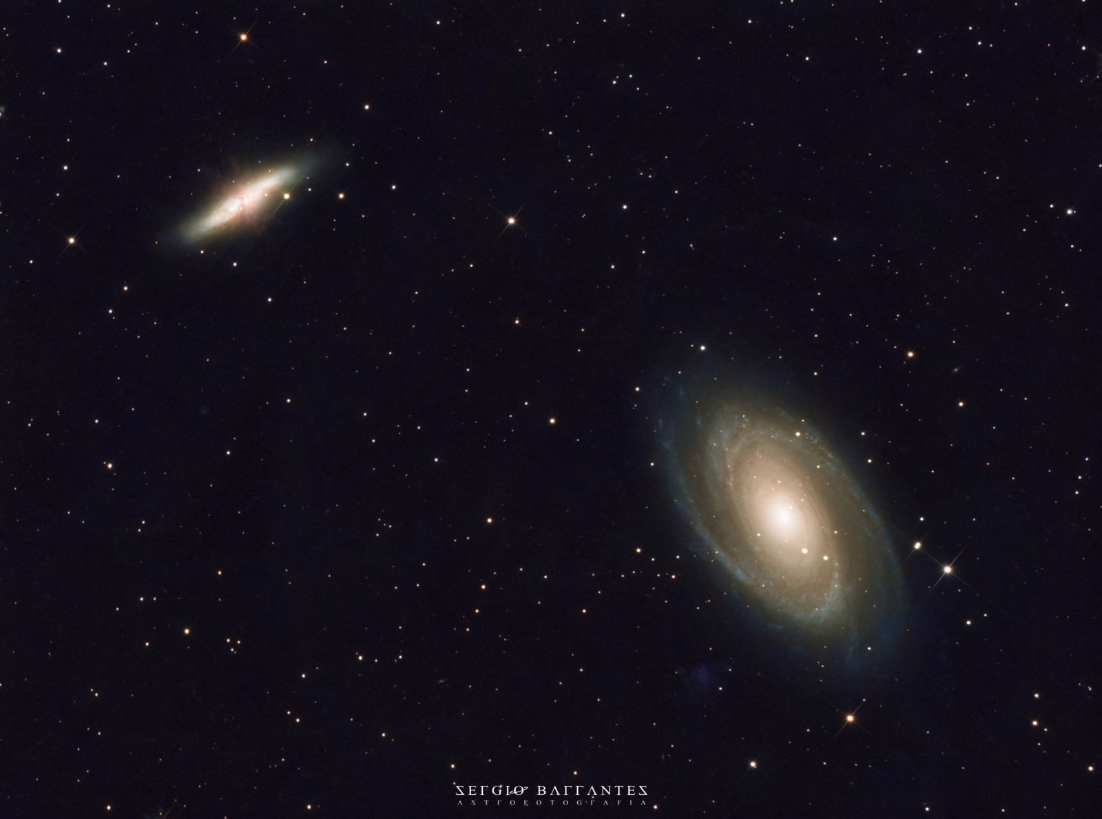 M81 Galaxia de Bode y M82 Galaxia del Cigarro