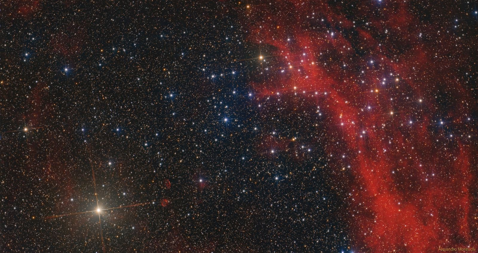 NGC 3532 Cumulo Abierto Pozo de los Deseos con cámara ASI 294 MC Pro y ASI 294 MM Pro