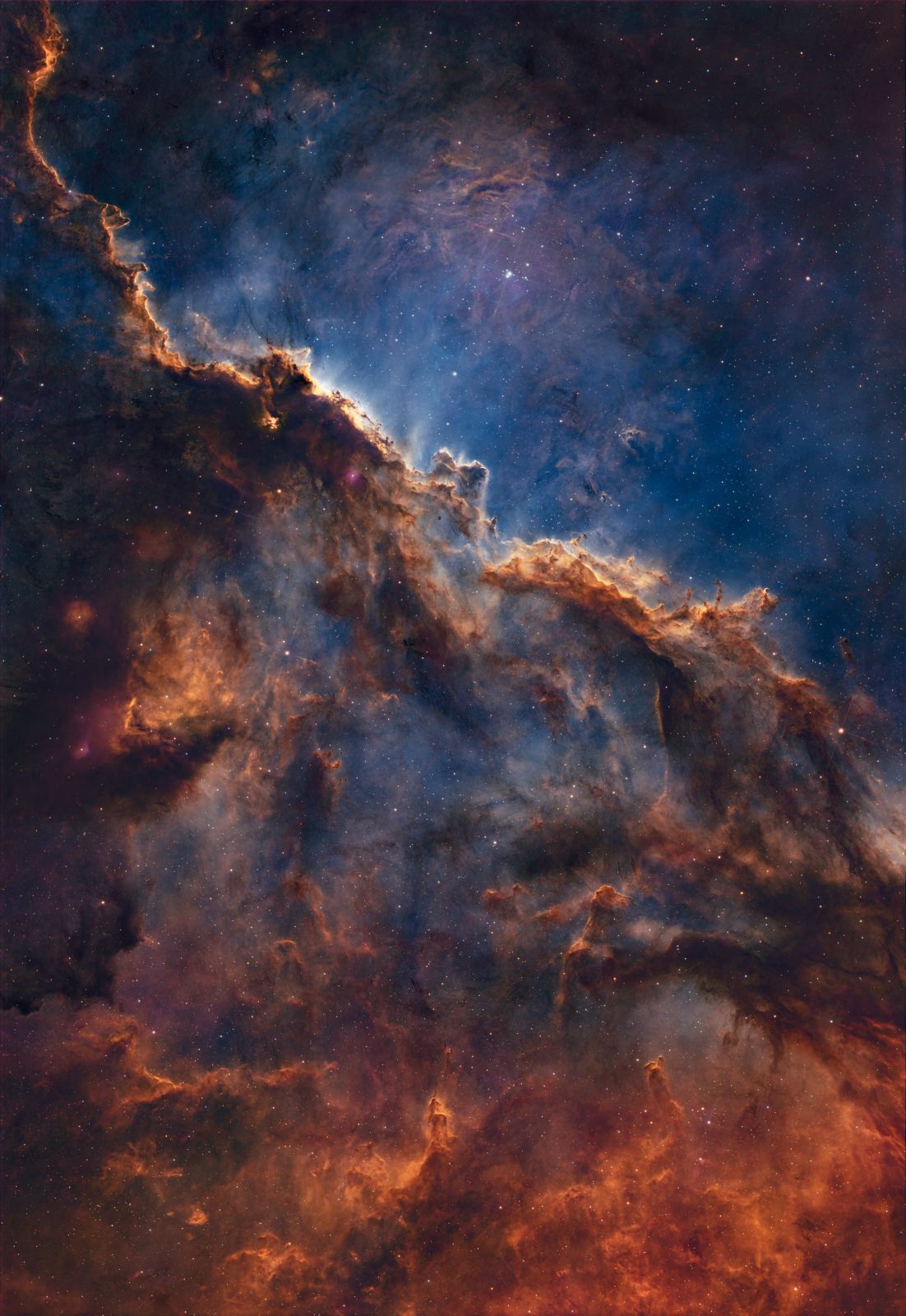 NGC 6188 Los Dragones de Ara en paleta SHO