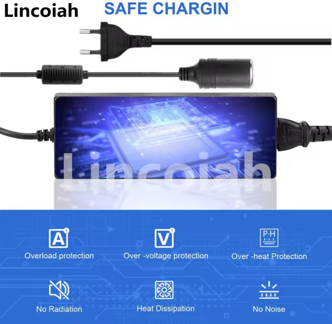Fuente de alimentación 220V a 12V 5A con salida tipo encendedor (hembra de cigarro)